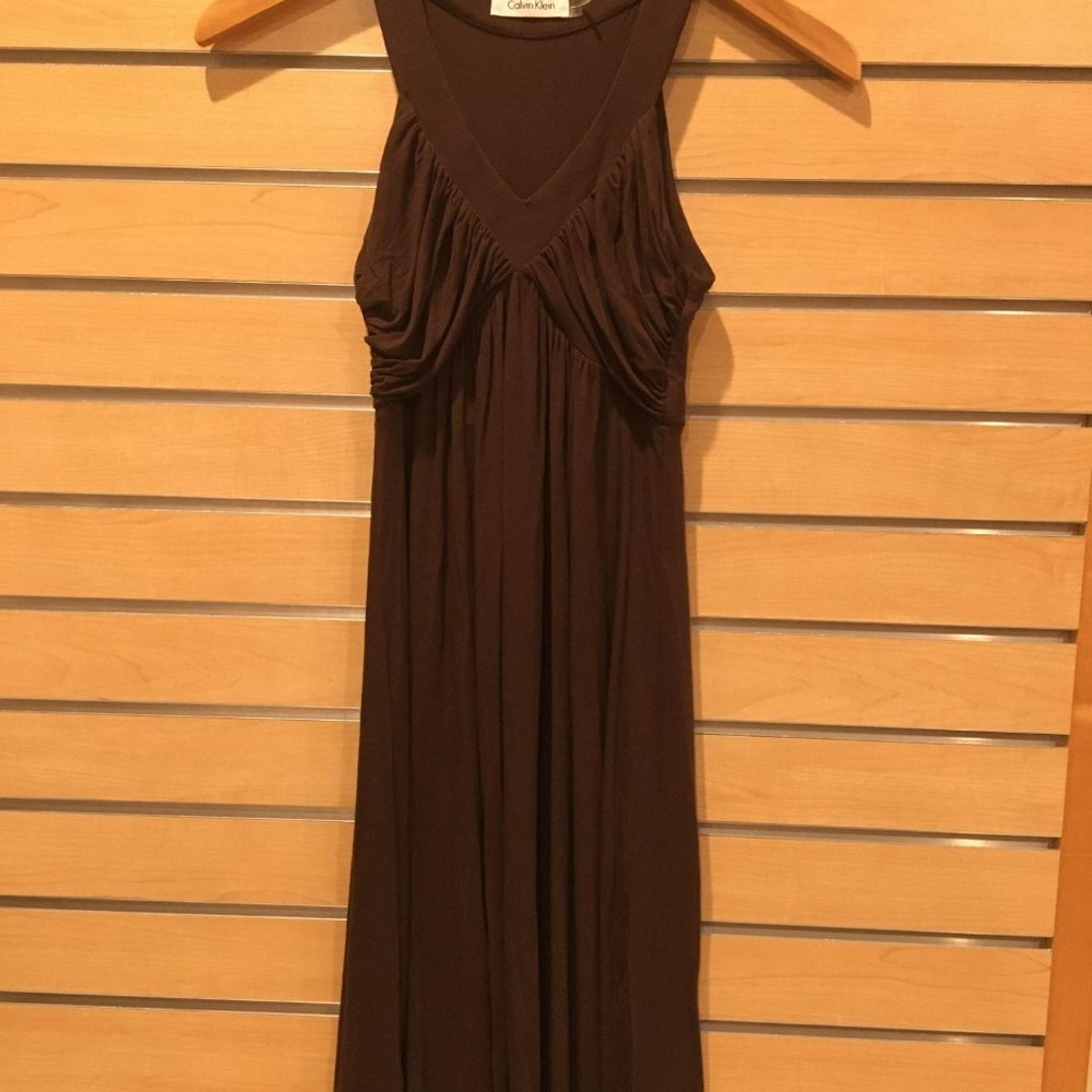 NWT Calvin Klein Wmns sz 2 Sleeveless Dress Brown